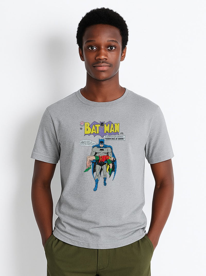 T-shirt Homme - BATMAN & ROBIN Gris chiné - Kiabi