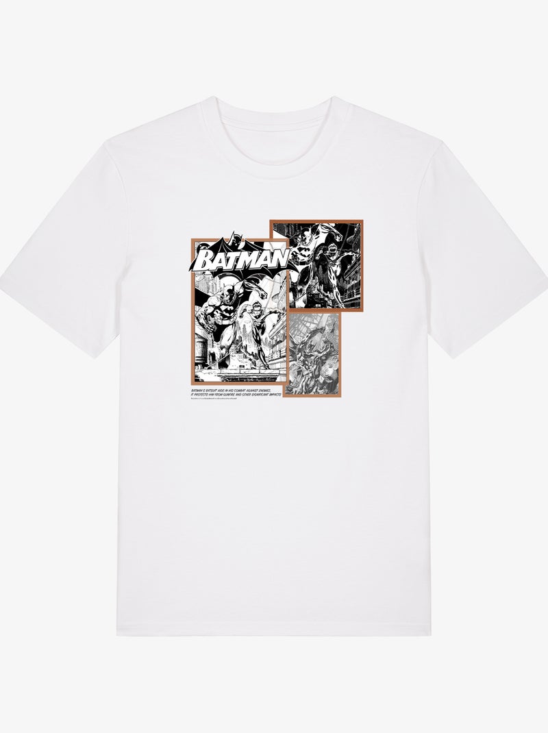 T-shirt Homme - BATMAN'S BATSUIT AIDS IN HIS COMBAT AGAINST ENEMIES Blanc - Kiabi