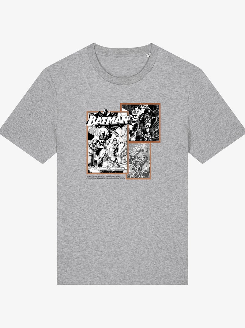 T-shirt Homme - BATMAN'S BATSUIT AIDS IN HIS COMBAT AGAINST ENEMIES Gris chiné - Kiabi