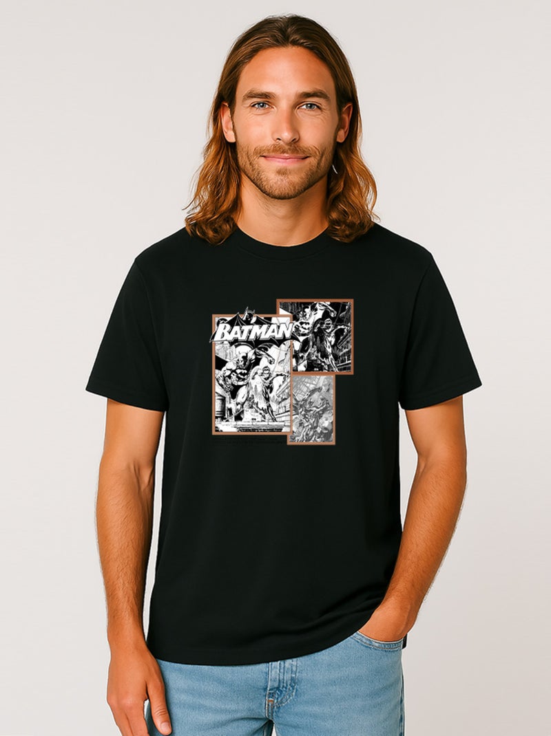 T-shirt Homme - BATMAN'S BATSUIT AIDS IN HIS COMBAT AGAINST ENEMIES Noir - Kiabi