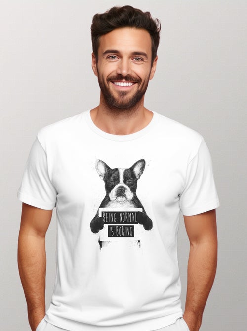 T-shirt Homme - BEING NORMAL IS BORING - Kiabi
