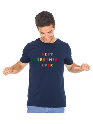 T-shirt Homme - BEST BROTHER EVER COLORÉ WAF