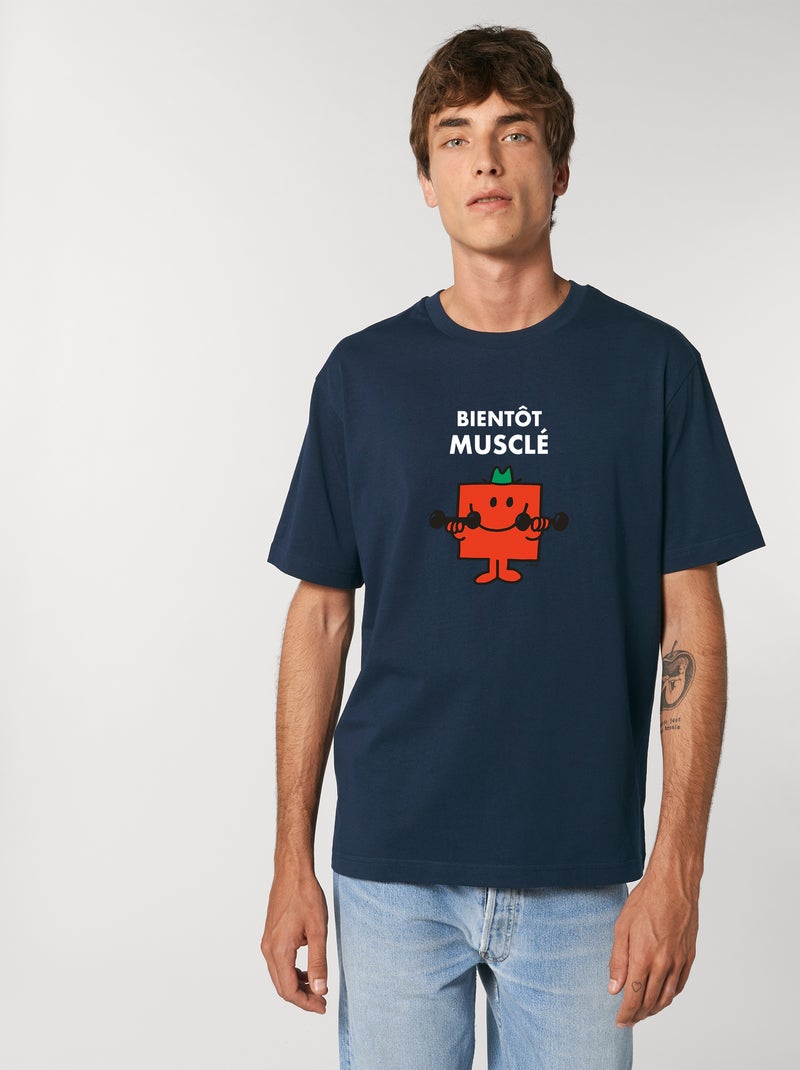 T-shirt Homme - BIENTOT MUSCLE Bleu marine - Kiabi