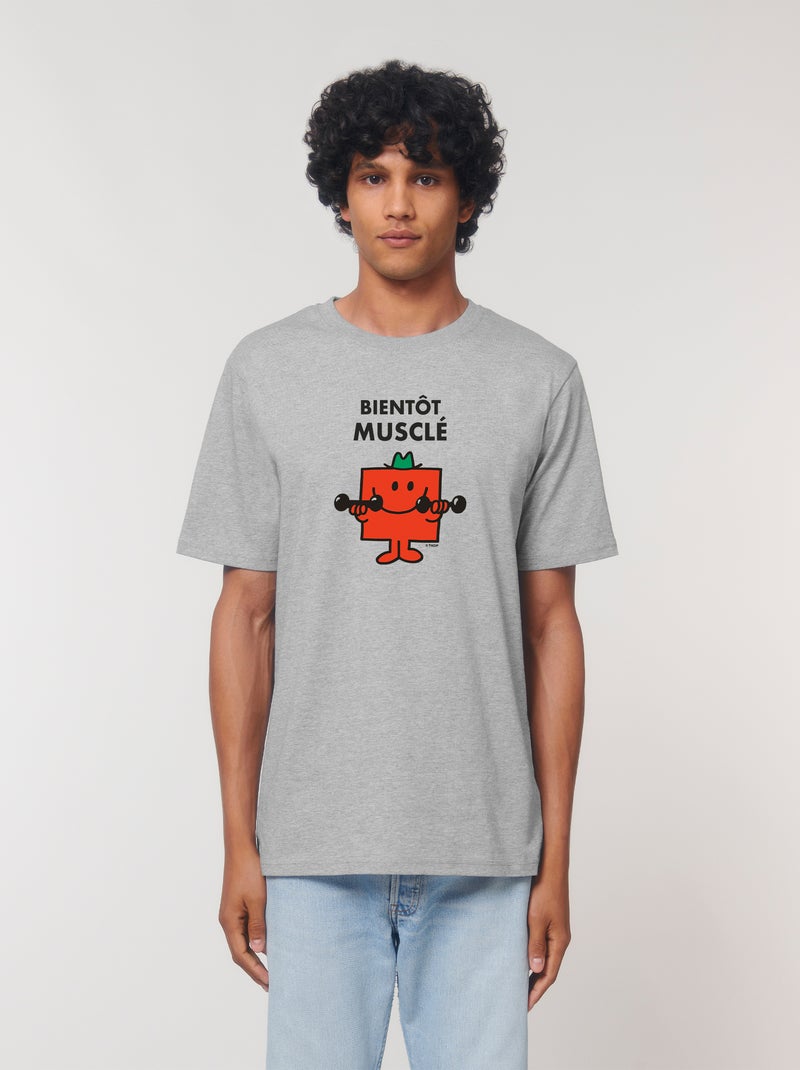 T-shirt Homme - BIENTOT MUSCLE Gris chiné - Kiabi