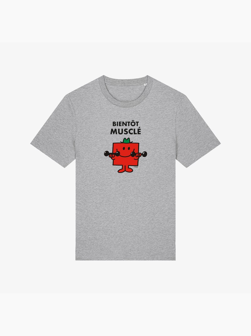 T-shirt Homme - BIENTOT MUSCLE Gris chiné - Kiabi