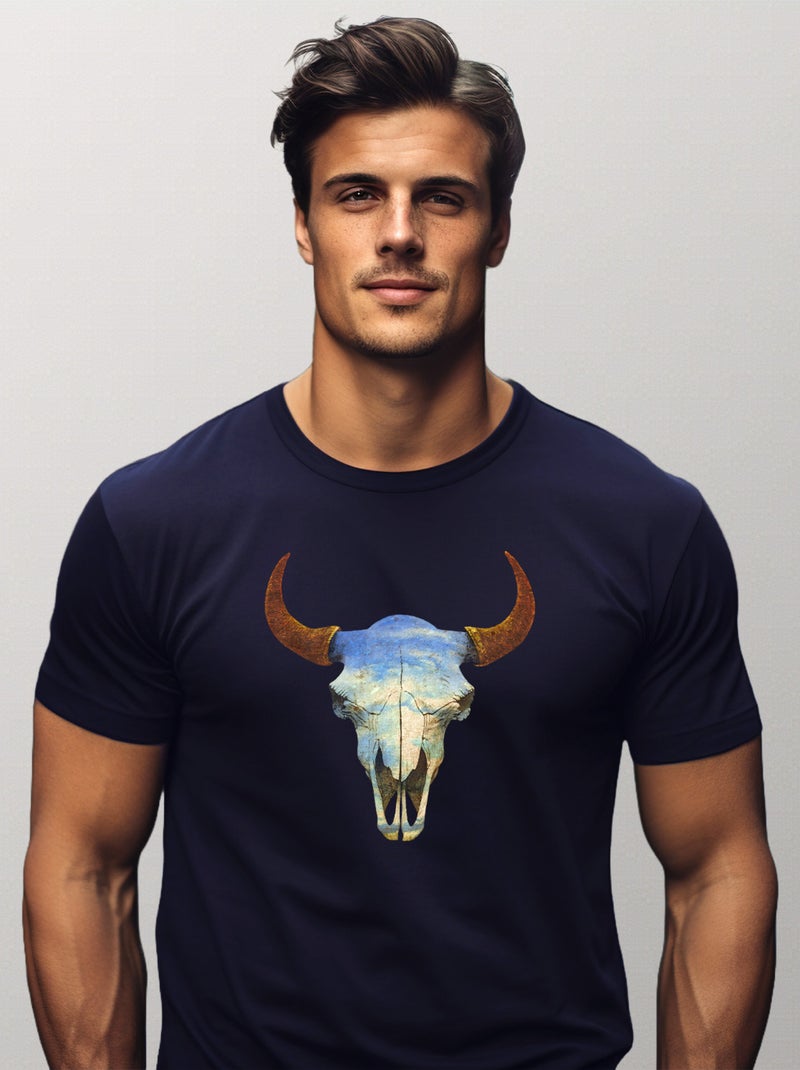T-shirt Homme - BIG SKY Bleu marine - Kiabi