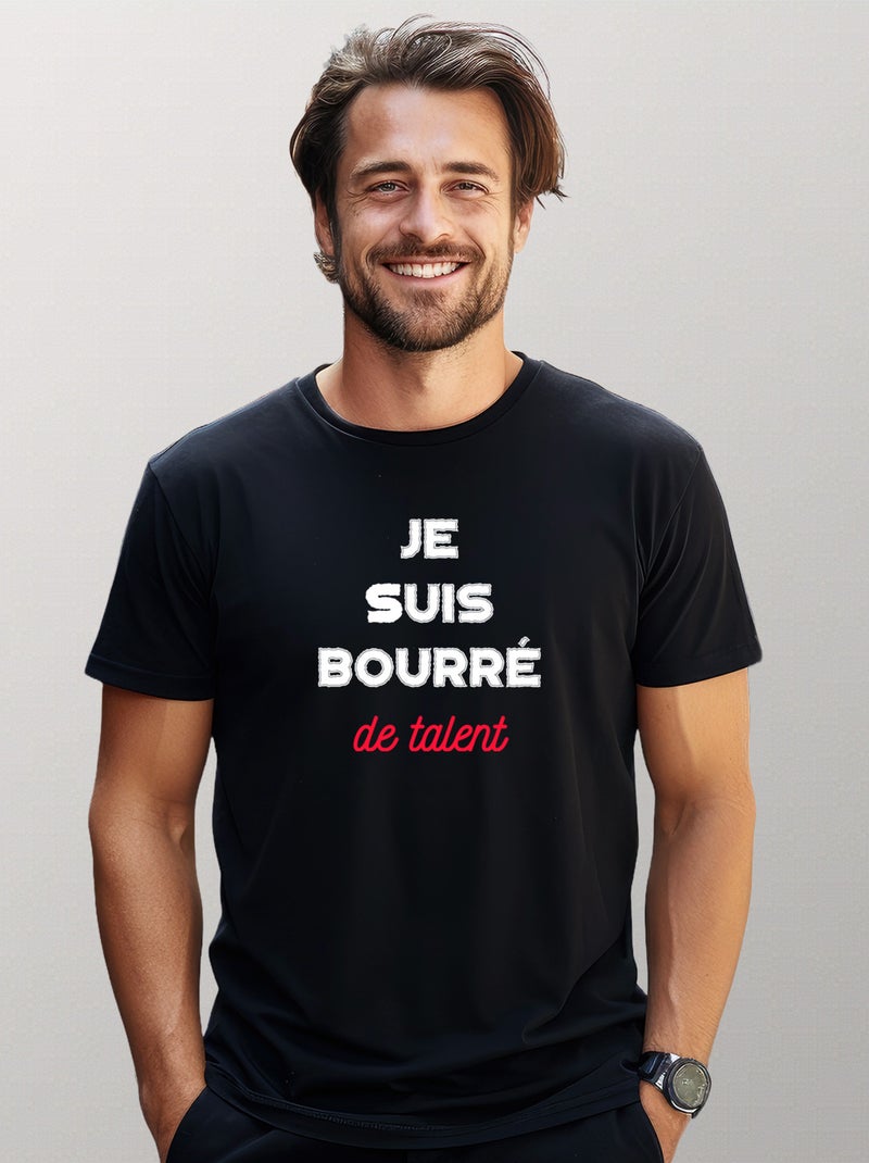 T-shirt Homme - BOURRE DE TALENT Noir - Kiabi