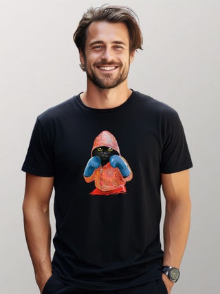 T-shirt Homme - BOXING CAT BLACK