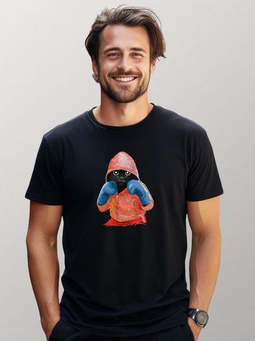 T-shirt Homme - BOXING CAT BLACK - Kiabi