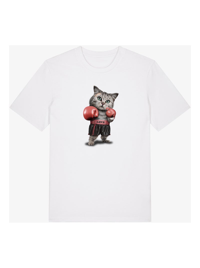 T-shirt Homme - BOXING CAT Blanc - Kiabi