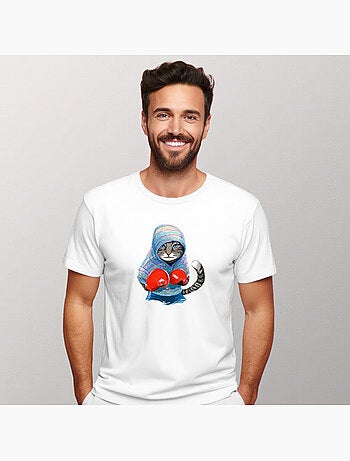 T-shirt Homme - BOXING CAT GREY