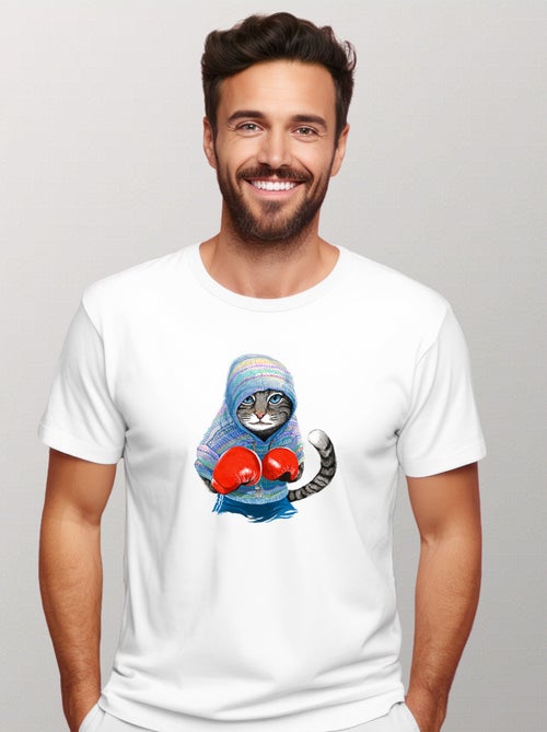 T-shirt Homme - BOXING CAT GREY - Kiabi