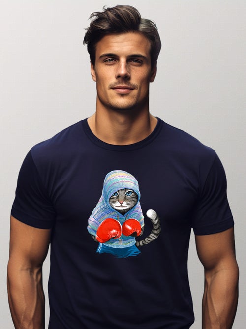 T-shirt Homme - BOXING CAT GREY - Kiabi