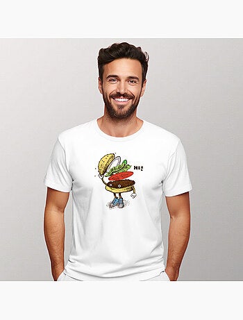 T-shirt homme - burger greeting