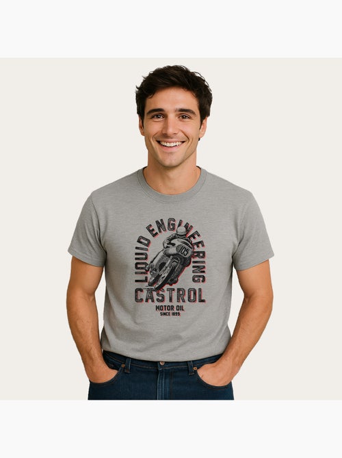 T-shirt Homme - CASTROL RETRO MOTORBIKE - Kiabi