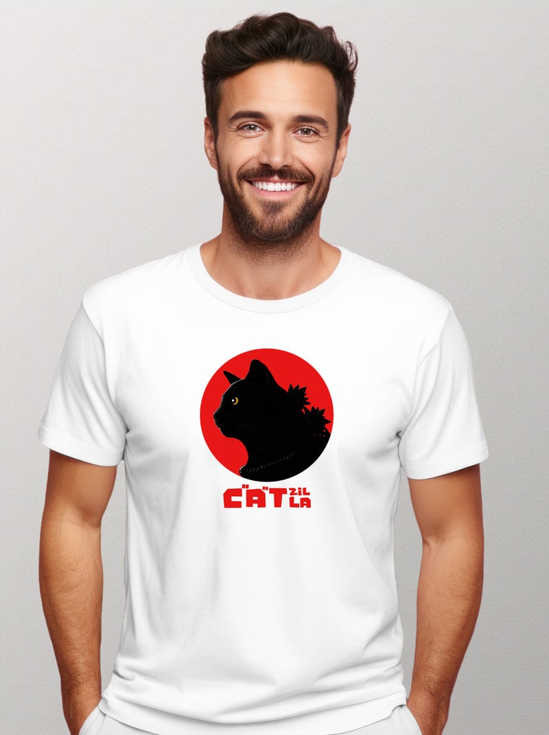 T-shirt Homme - CATZILLA Blanc - Kiabi