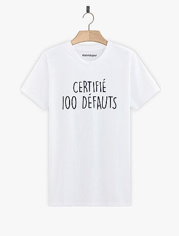 T-shirt Homme - CERTIFIE 100 DEFAUTS