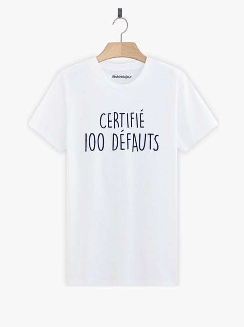 T-shirt Homme - CERTIFIE 100 DEFAUTS - Kiabi