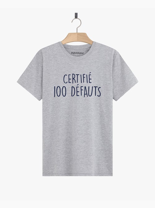 T-shirt Homme - CERTIFIE 100 DEFAUTS - Kiabi