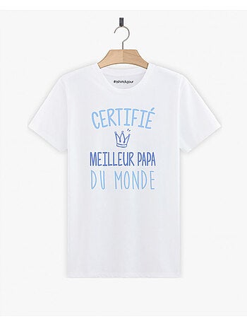 T-shirt homme - certifie meilleur papa - noël