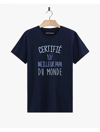 T-shirt homme - certifie meilleur papa - noël