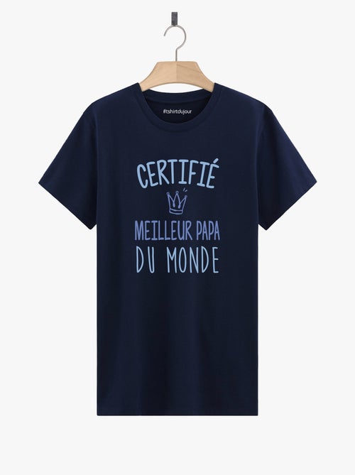 T-shirt Homme - CERTIFIE MEILLEUR PAPA - Kiabi