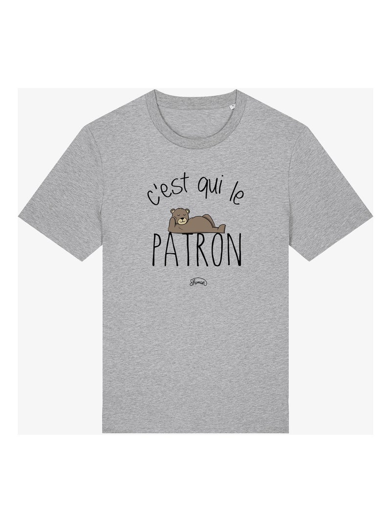 T-shirt Homme - C'EST QUI LE PATRON Gris chiné - Kiabi