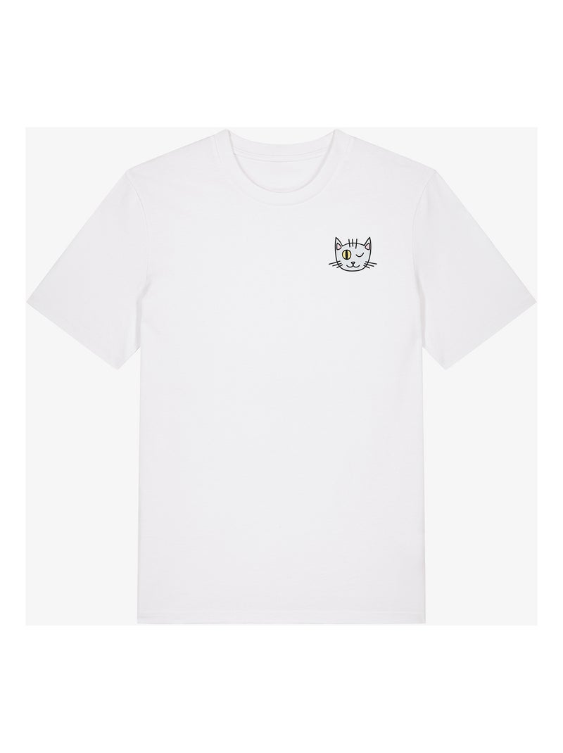 T-shirt Homme - CHAT CLIN DOEIL CŒUR Blanc - Kiabi