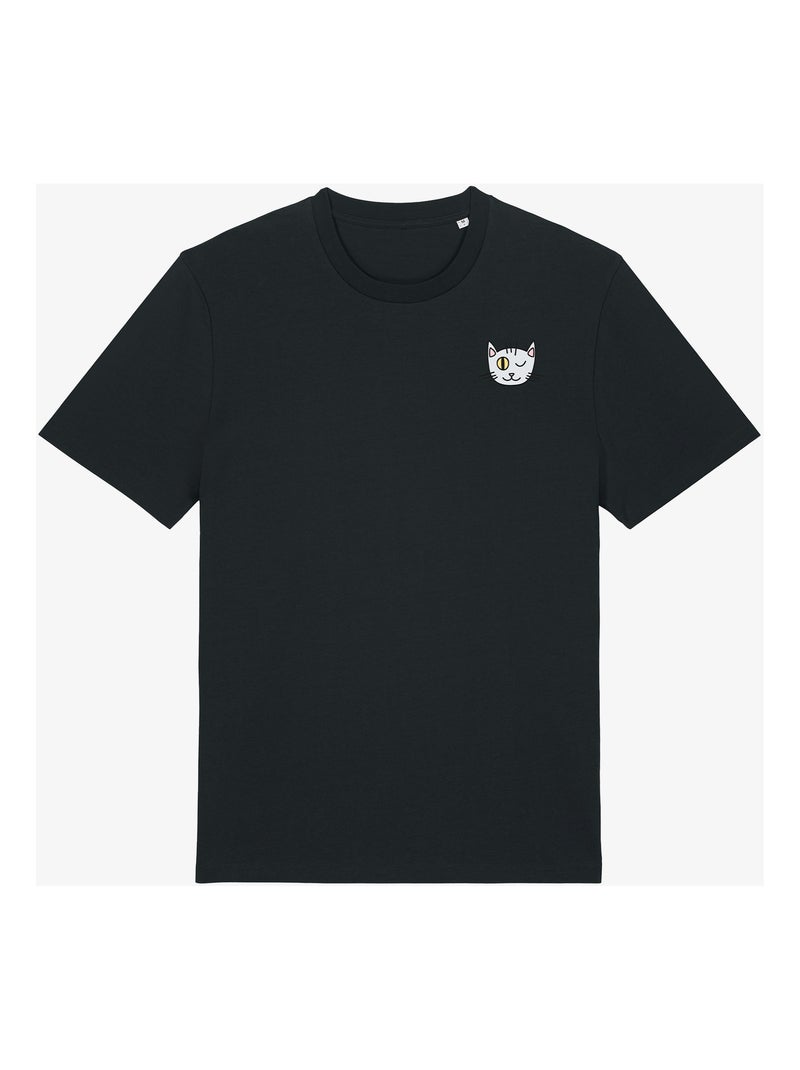 T-shirt Homme - CHAT CLIN DOEIL CŒUR Noir - Kiabi