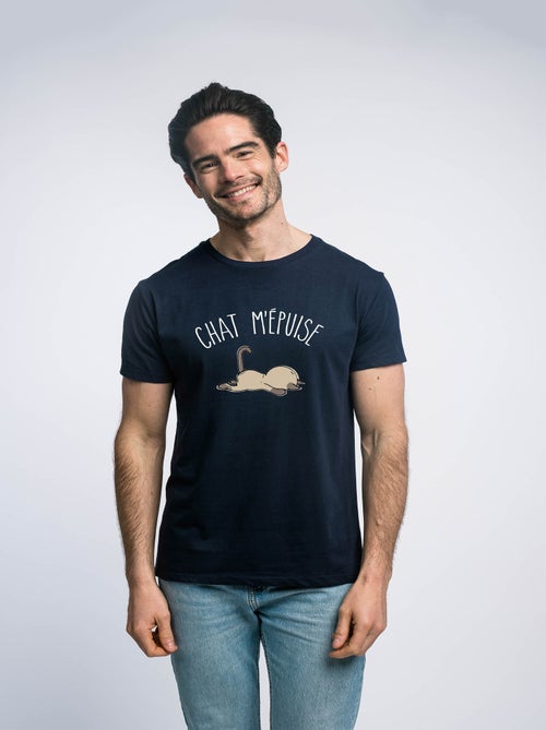 T-shirt Homme - CHAT M'EPUISE - Kiabi