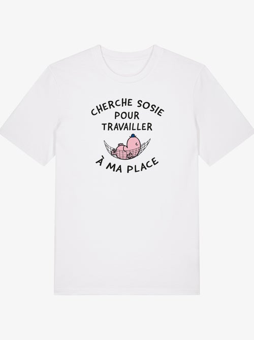 T-shirt Homme - CHERCHE SOSIE POUR TRAVAILLER A MA PLACE - Kiabi