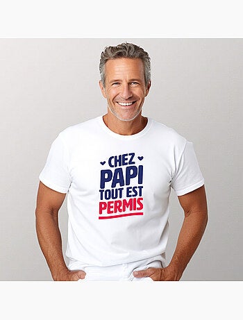 T-shirt Homme - CHEZ PAPI TOUT EST PERMIS