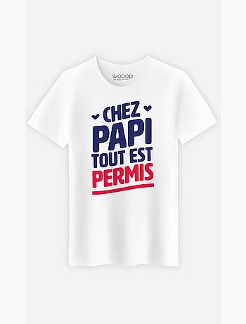 T-shirt Homme - CHEZ PAPI TOUT EST PERMIS