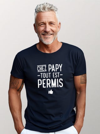 T-shirt Homme - CHEZ PAPY TOUT EST PERMIS