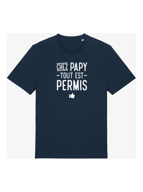 T-shirt Homme - CHEZ PAPY TOUT EST PERMIS - Kiabi