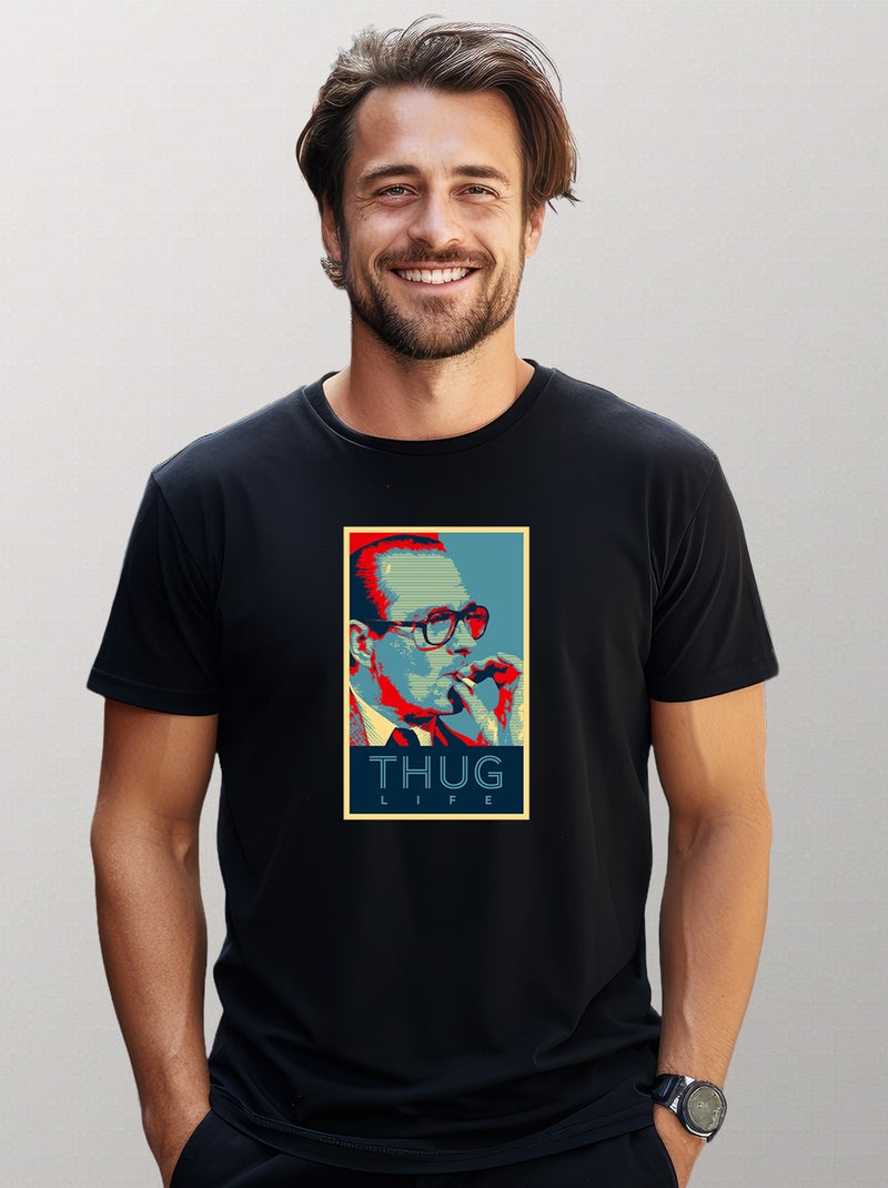 T-shirt Homme - CHIRAC THUG LIFE Noir - Kiabi