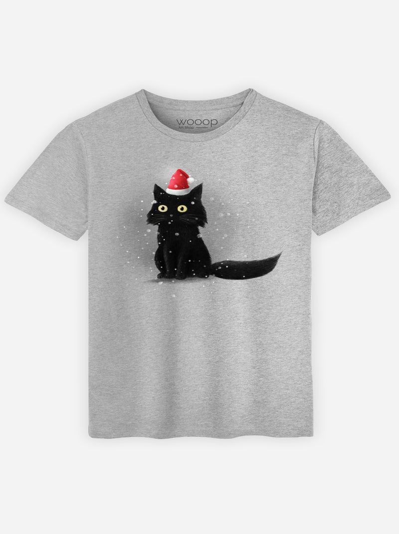T-shirt Homme - CHRISTMAS CAT Gris chiné - Kiabi