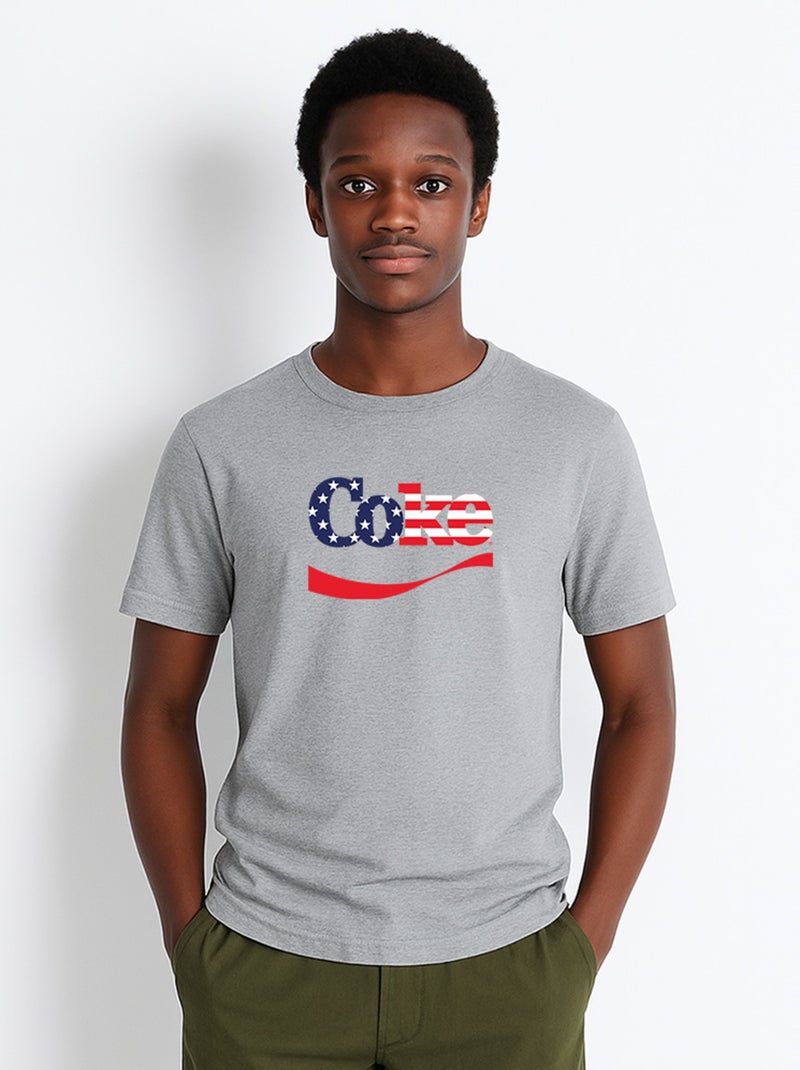 T-shirt Homme - COKE Gris chiné - Kiabi