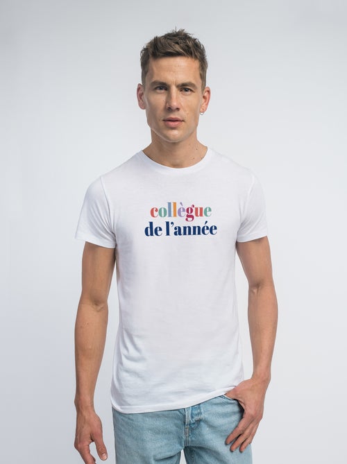 T-shirt Homme - COLLÈGUE DE L'ANNÉE COLORÉ - Kiabi