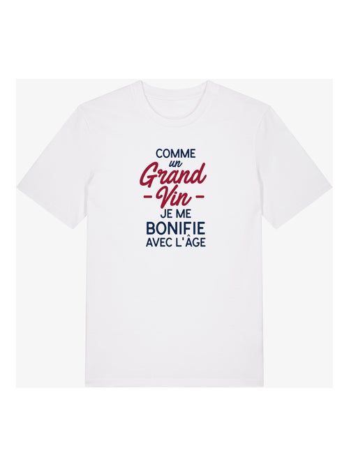 T-shirt Homme - COMME UN GRAND VIN JE ME BONIFIE AVEC L'ÂGE WAF - Kiabi
