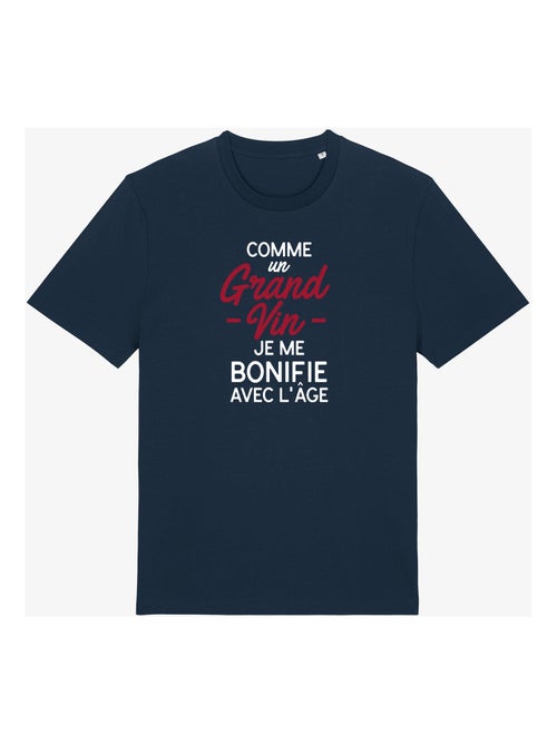 T-shirt Homme - COMME UN GRAND VIN JE ME BONIFIE AVEC L'ÂGE WAF - Kiabi