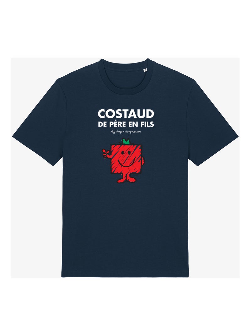 T-shirt Homme - COSTAUD DE PÈRE EN FILS Bleu marine - Kiabi