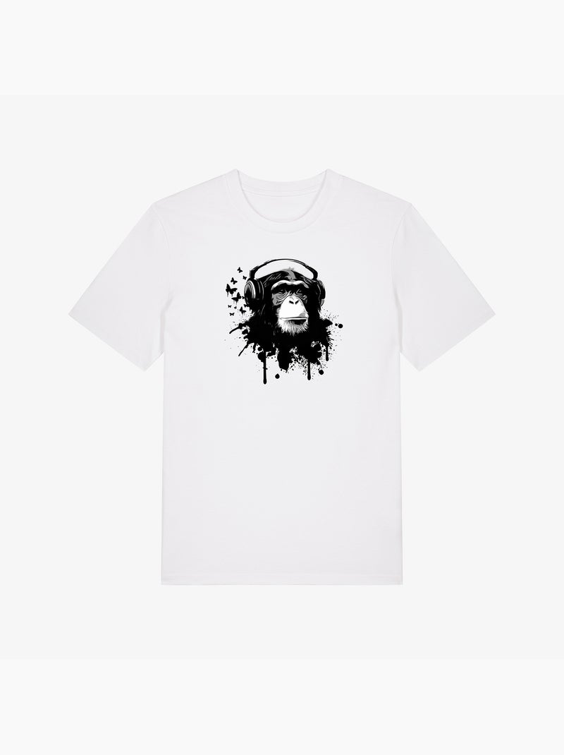 T-shirt Homme - CREATIVE MONKEY Blanc - Kiabi