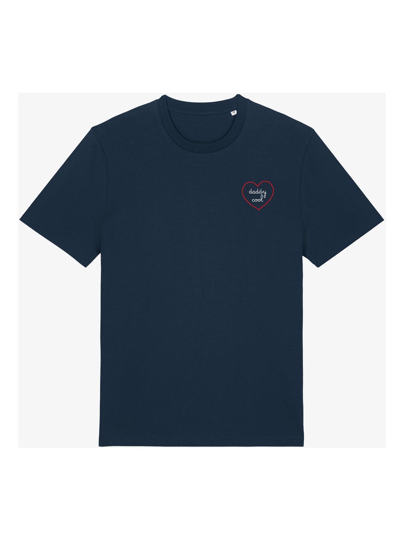 T-shirt Homme - DADDY COOL - COEUR Bleu marine - Kiabi