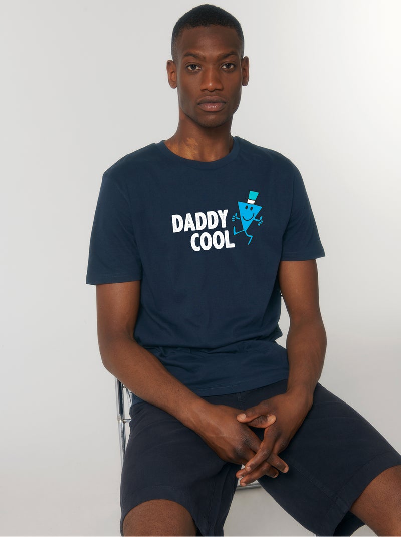 T-shirt Homme - DADDY COOL FACE 2 Bleu marine - Kiabi