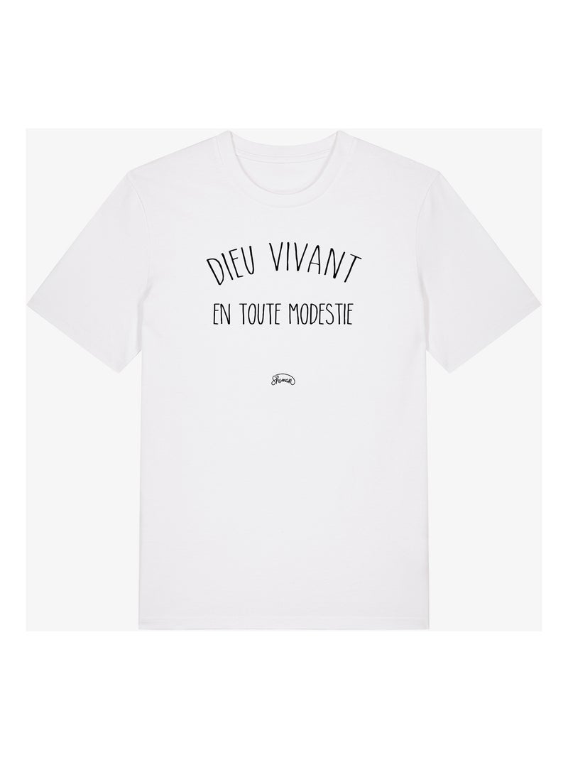 T-shirt Homme - DIEU VIVANT EN TOUTE MODESTIE Blanc - Kiabi
