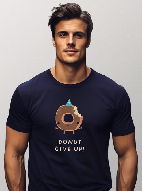T-shirt Homme - DONUT GIVE UP - Kiabi