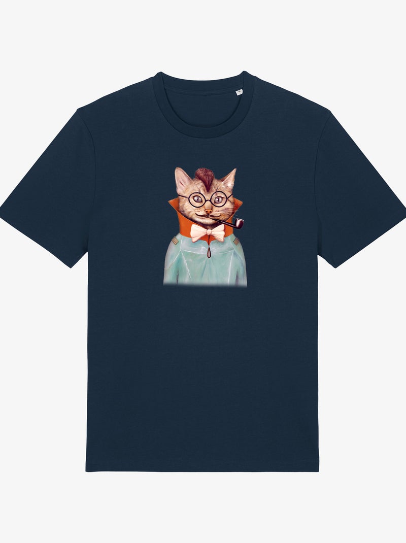 T-shirt Homme - ELECTRIC CAT Bleu marine - Kiabi