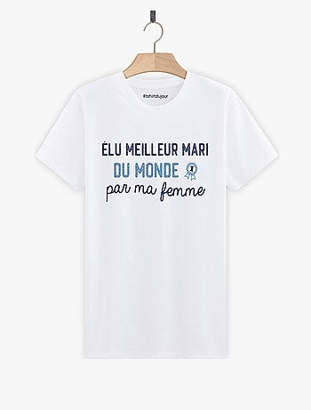 T-shirt Homme - ÉLU MEILLEUR MARI DU MONDE