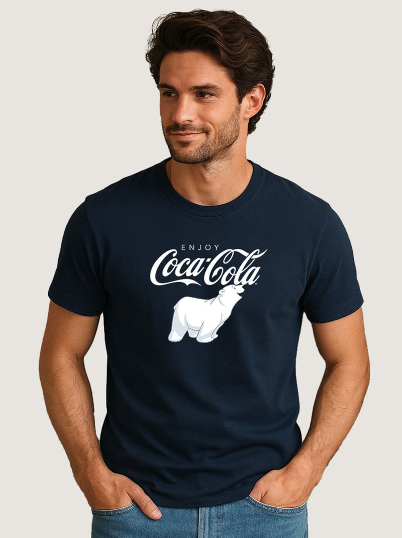 T-shirt Homme - ENJOY COCA COLA Bleu marine - Kiabi